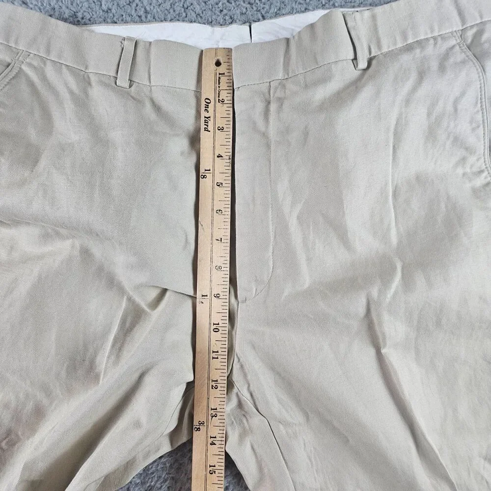 Banana Republic Pants Mens 36x31* Beige Linen Cotton Flat Front Lined Casual